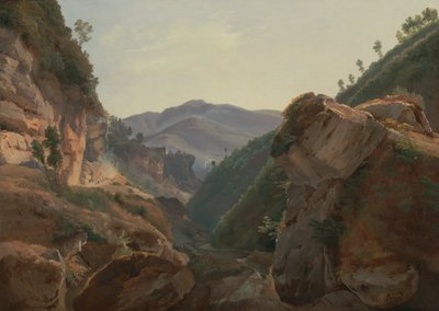 Berglandschap met Weg naar Napels door Jean Charles Joseph Rémond